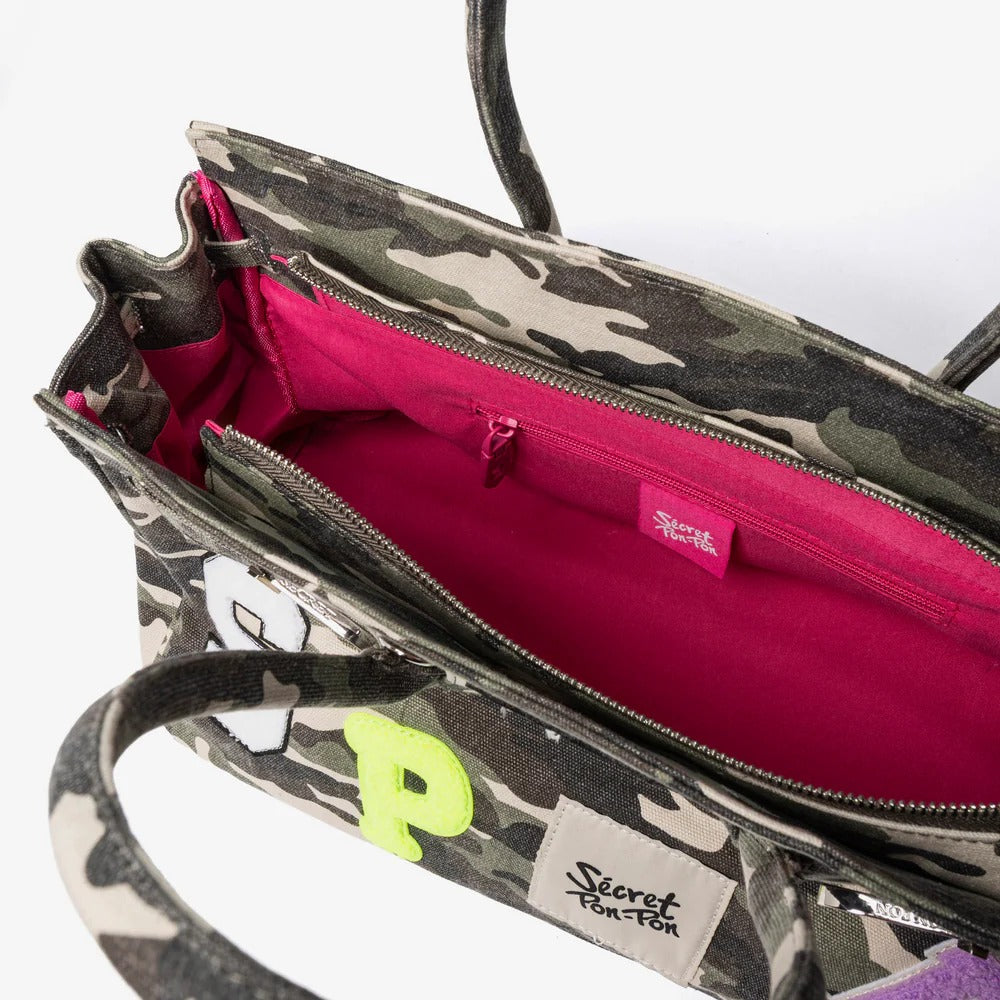 SECRET PON-PON Borsa A Spalla Grace Canvas M Donna
