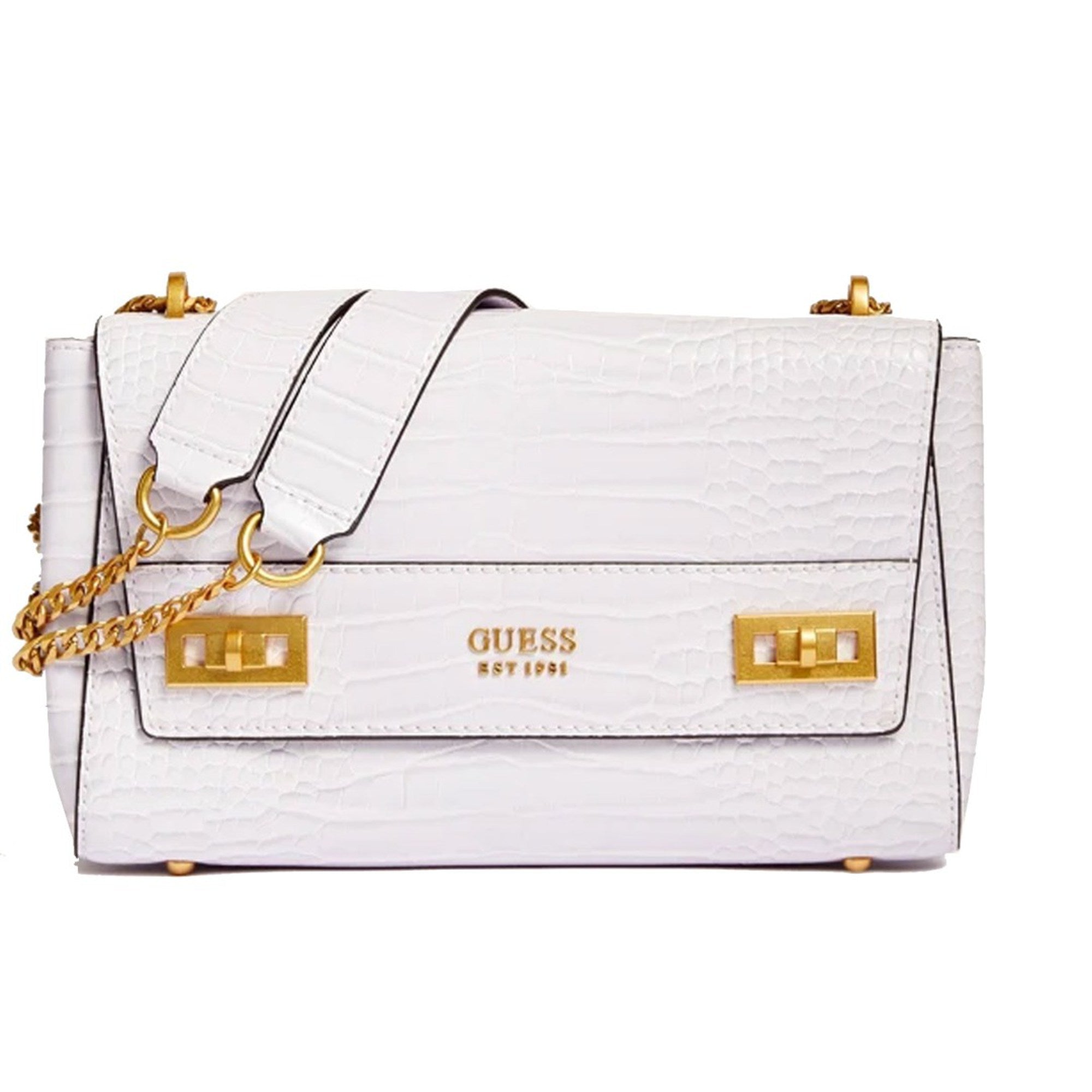 GUESS Borsa KATEY CROC FLAP SHOULDER BAG HWCA8494190