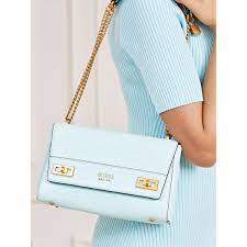 GUESS Borsa KATEY CROC FLAP SHOULDER BAG HWCA8494190