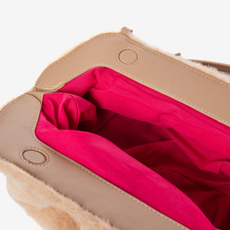 SECRET PON-PON Pochette Margaret  Fur Clutch M Donna