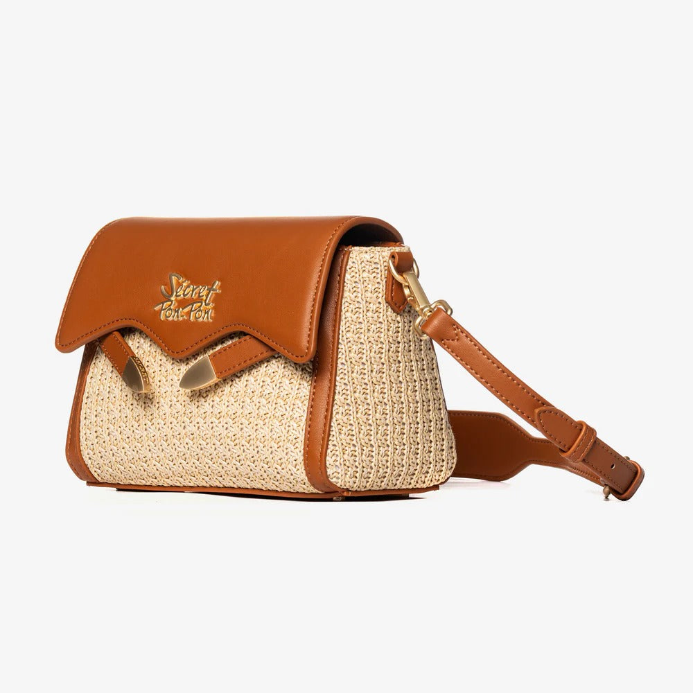 SECRET PON-PON Borsa A Spalla Quira Raffia Xsmall Donna