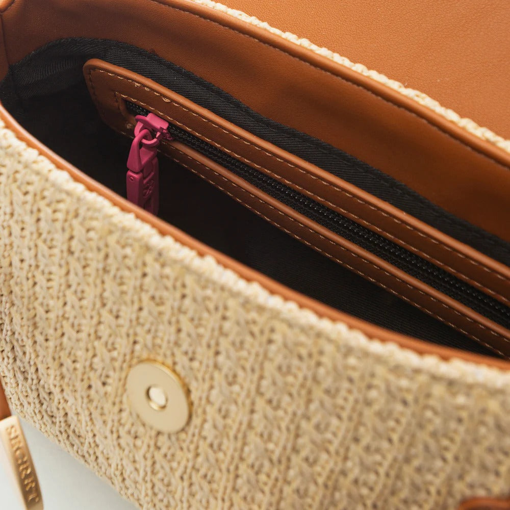 SECRET PON-PON Borsa A Spalla Quira Raffia Xsmall Donna